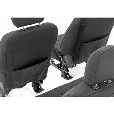 Rough Country 91025 Chevy Neoprene Front Rear Seat Covers Black 14 18 Silverado 1500