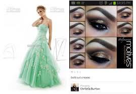 prom makeup idea for mint dress