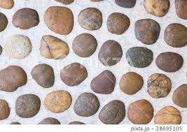 pebble stone floor tile textureの写真素
