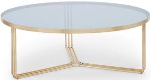 brass brushed large round coffee table