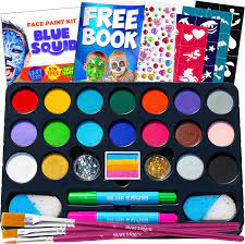 blue squid face painting kit for kids