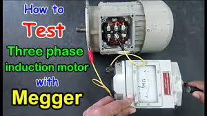 3 phase induction motor with megger