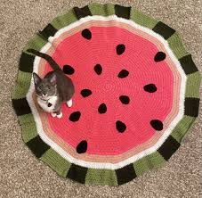 ravelry watermelon blanket rug pattern