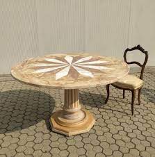 Round Dining Table With Marble Top