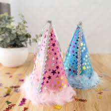charming party hats pink or blue