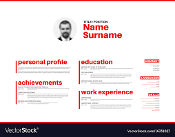 Cv Resume Template With Nice Typography