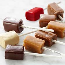 chocolate lollipops see s cans