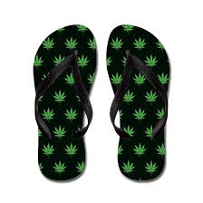 Pot Weed High Hippie Cronic Flip Flops