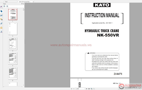 Kato Nk550vr Hydraulic Truck Crane Instruction Manual Auto
