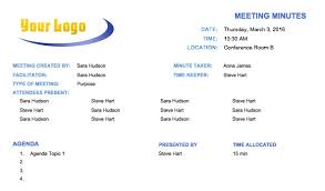 Free Meeting Minutes Template For Microsoft Word