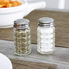 nostalgia glass salt and pepper shaker