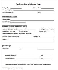 Sample Employee Change Form 11 Examples In Word Pdf