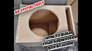 how to build a subwoofer enclosure at