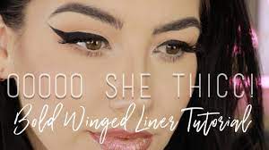 step by step bold winged eyeliner