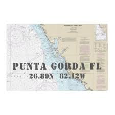 Punta Gorda Fl Latitude Longitude Nautical Chart Placemat