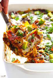 Try our chicken enchilada casserole using tortillas layered with chicken, beans, salsa verde and cheese. Chicken Enchilada Casserole Swanky Recipes
