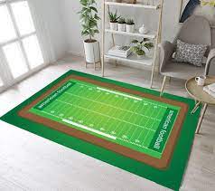 american football field living room mat