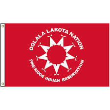 oglala sioux nation tribe flag with
