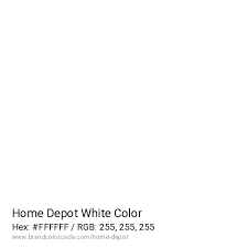 Home Depot Brand Color Codes