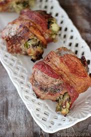 bacon wrapped stuffed pork chops