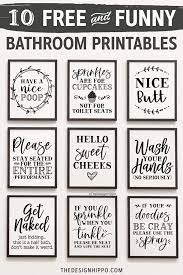 Bathroom Printables Funny Wall Art