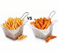 oven chips or sweet potato wedges
