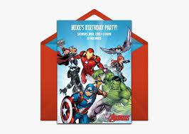 Avengers Birthday Invitation Online 2462781 Free Cliparts
