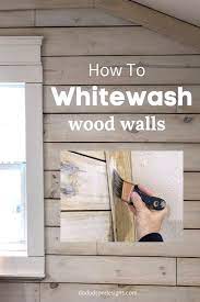 how to whitewash wood walls with