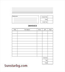 Plain Invoice Template Plain Invoice Template For Blank Document