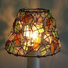sea glass lamp shade antique lamp