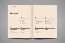 Cover Page Table Of Contents Print Layout Design Book