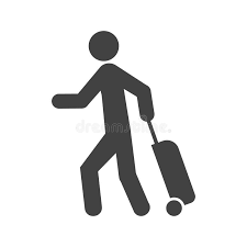 Walking with Luggage stock vector. Illustration of travel - 98126294