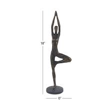 Brass Polystone Modern Sculpture, Yoga 18 x 6 x 4 | Michaels