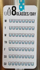 8 Glasses Day Free Printable Water Trackers Clean Mama