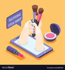 personal makeup app composition royalty