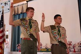boy scout troop 16 holds eagle court of