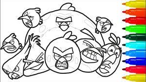 It has all the cute angry birds in one go. Angry Birds 3 Coloring Pages Colouring Pages For Kids With Colored Markers Youtube