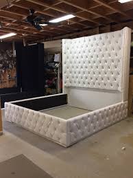 tufted bed luxurious wingback