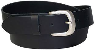 Fronhofer Jeans Belt For Women Leather Belt Antique Silver Buckle Basic Belt