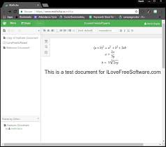 Free Math Editor To Write Mathematical