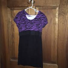 Purple Zebra Knit Works Kids Dress