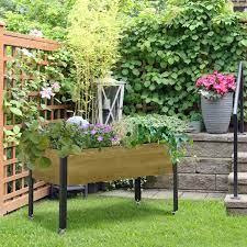 Outsunny Raised Garden Bed Mobile