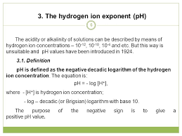 Hydrogen Ion Exponent Ph Ppt Download