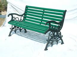 cast iron hardwood garden bench in