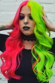 Long hair with galaxy dyes is indisputably trendy. The Half And Half Hair Trend For Bright Girls Who Want To Have It All Half And Half Hair Split Dyed Hair Two Color Hair