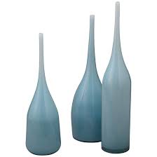 vases decor blue glass vase