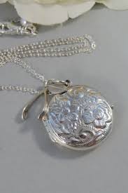 Wishbone Locket Locket Silver Locket Necklace Sterling