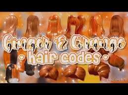 ginger orange hair codes links