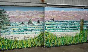 outdoor murals dress up sheds garages