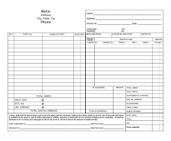 Blank Auto Repair Invoice Automotive Work Order Template Download